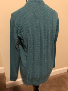 LARGE Dusty Teal Cardigan