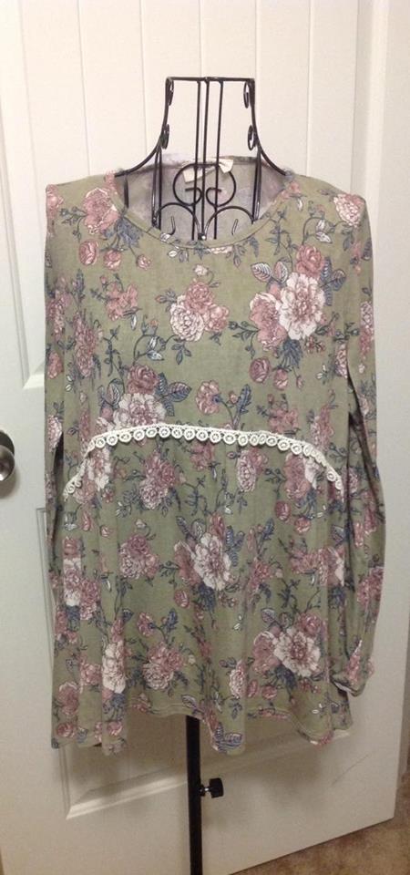MEDIUM Green Floral