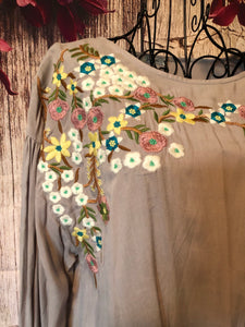 MEDIUM Beige Floral Twist