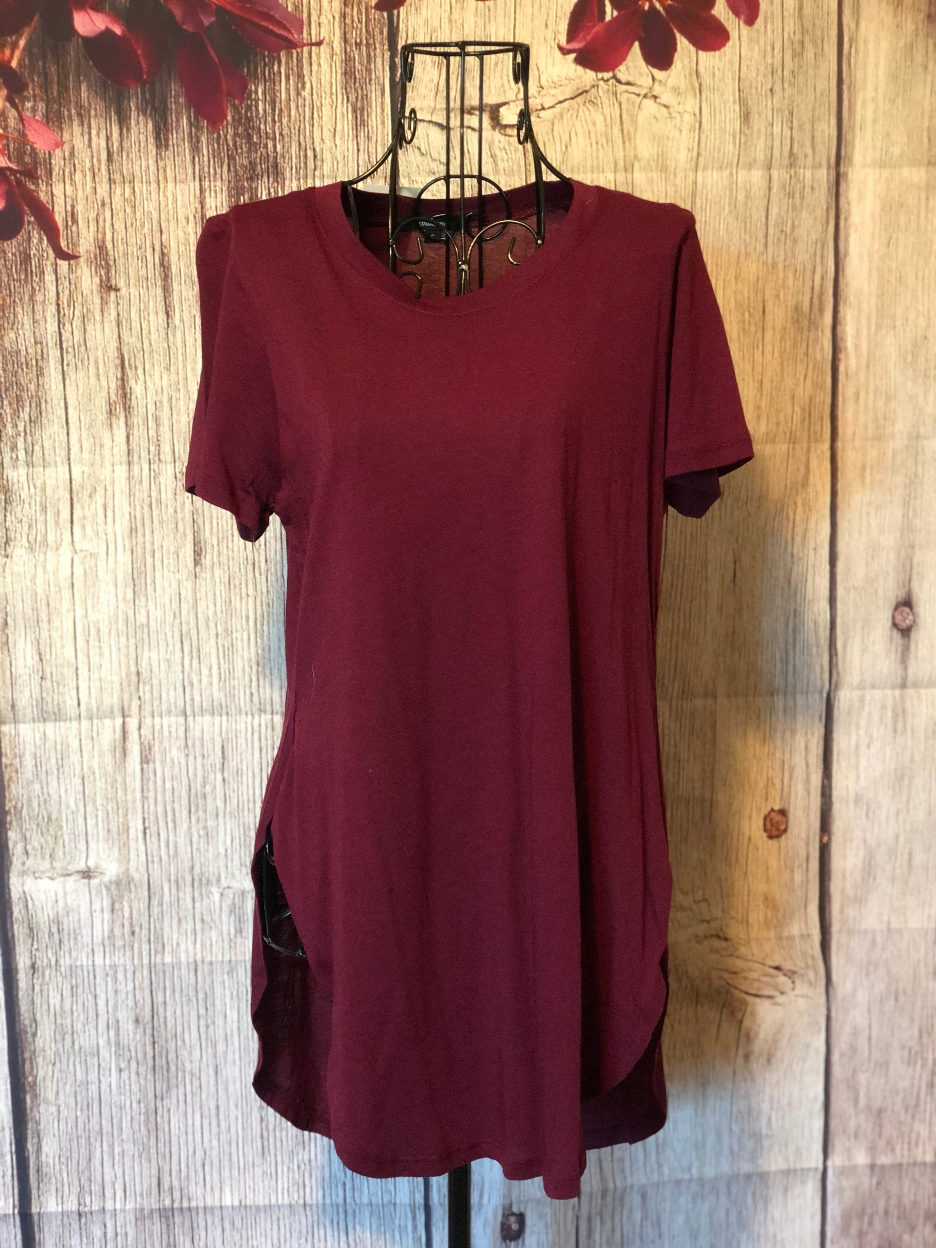 SMALL Burgundy Tunic