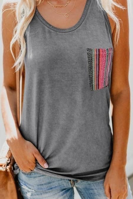 XL Serape Pocket Tank
