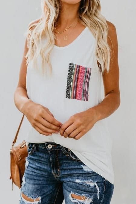 XL Serape Pocket Tank
