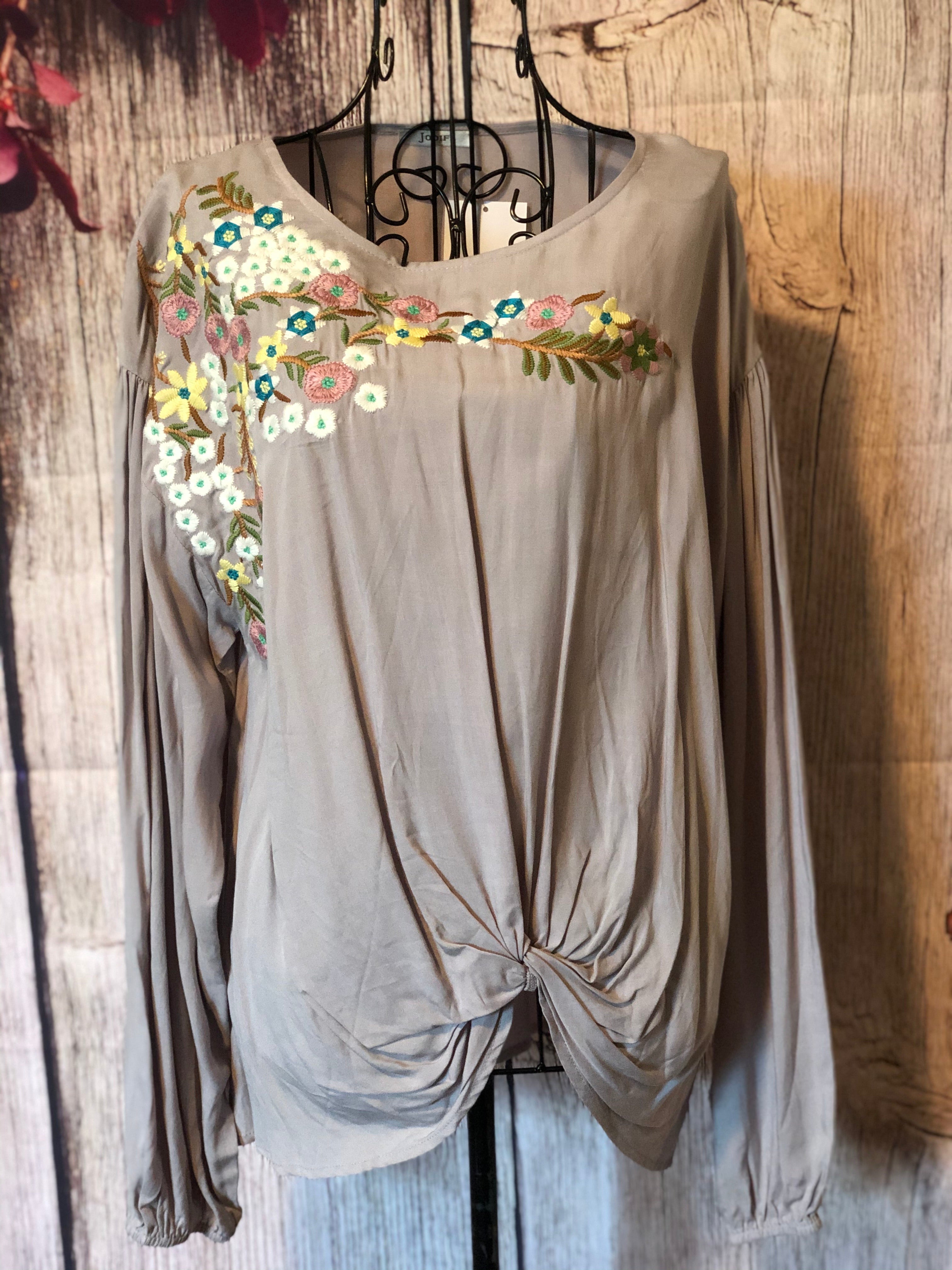 MEDIUM Beige Floral Twist