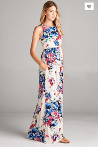 SMALL Off The Shoulder Floral Maxi