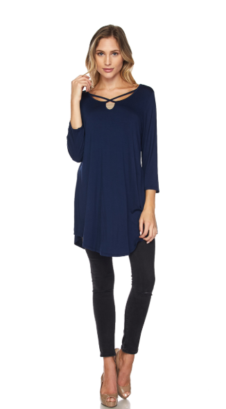 3XL Navy Criss Cross