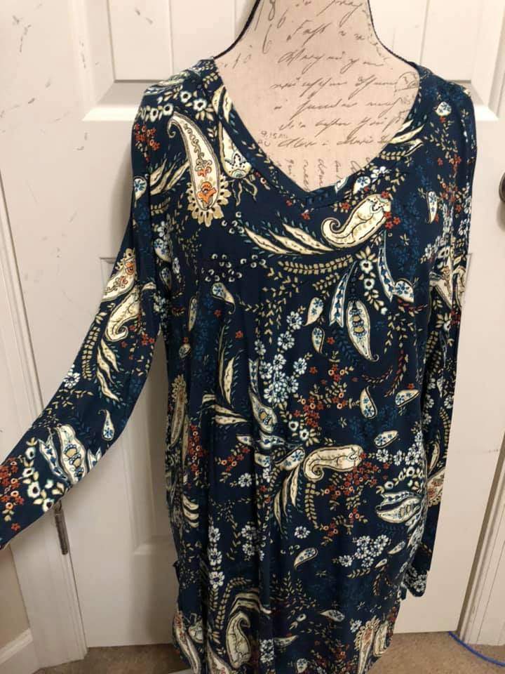 3XL Teal Paisley